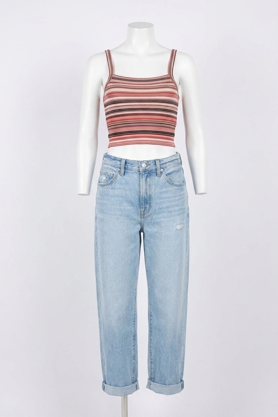 NEW PISTOLA donny bowed wide leg jeans in old blues